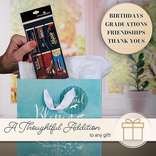 Miniatura 17 de Christian Art Gifts - Conjunto de marcapáginas magnéticos Lift Up Your Hands, 6 unidades Escénica #1