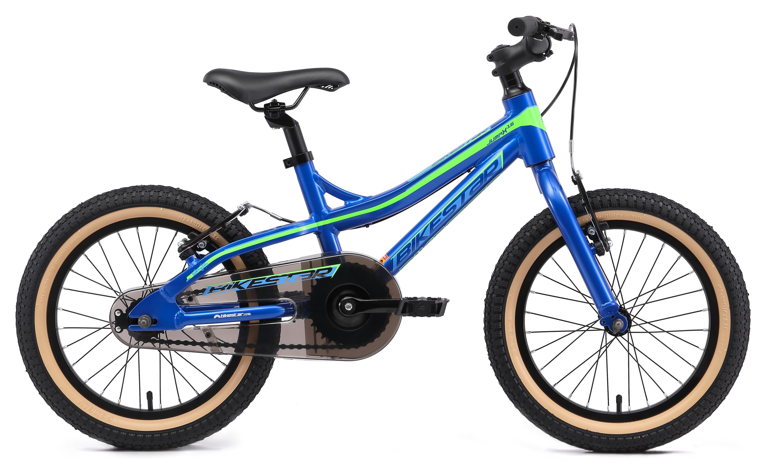 BIKESTAR Vélo Enfant en Aluminium pour Garcons et Filles de 4-5 Ans | Bicyclette Enfant 16 Pouces vélo de Montagne avec Freins en V | Bleu Vert