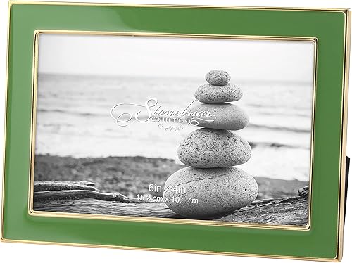 Miniatura 2 de Stonebriar Marco de fotos decorativo epoxi para mesa o exhibición para colgar en la pared, verde, 4 x 6 pulgadas
