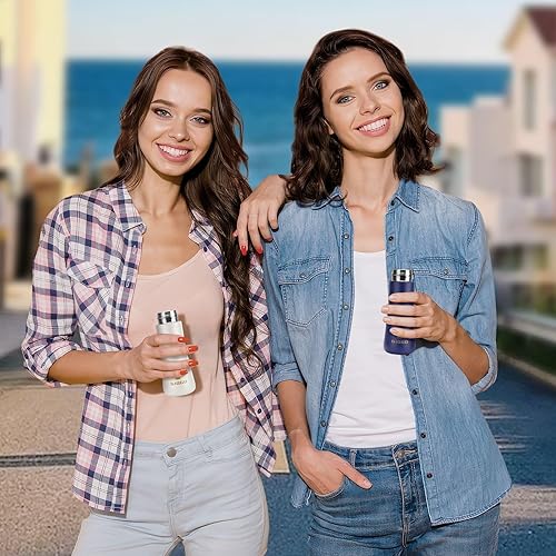 Miniatura 7 de Botella térmica pequeña delgada con aislamiento al vacío de 6.1 fl oz6.1 onzas, botella de agua térmica de acero inoxidable, termo para bebidas