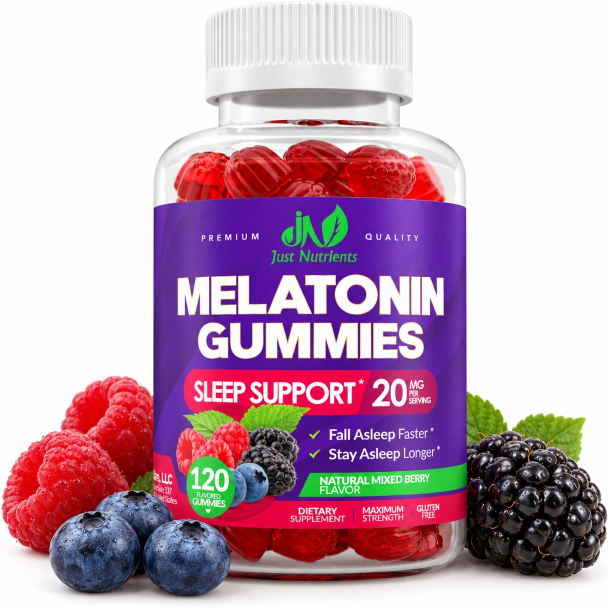 Melatonin 20mg Gummies (120 Count) - Maximum Strength Sleep Gummies