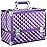 FRENESSA Makeup Train Case Makeup Case 12.6 Inch Large Cosmetic Box Organizer Travel Storage Professional Make Up Train Carrying Case with 6 Trays Locking Shoulder Strap Hard Vanity Storage Purple