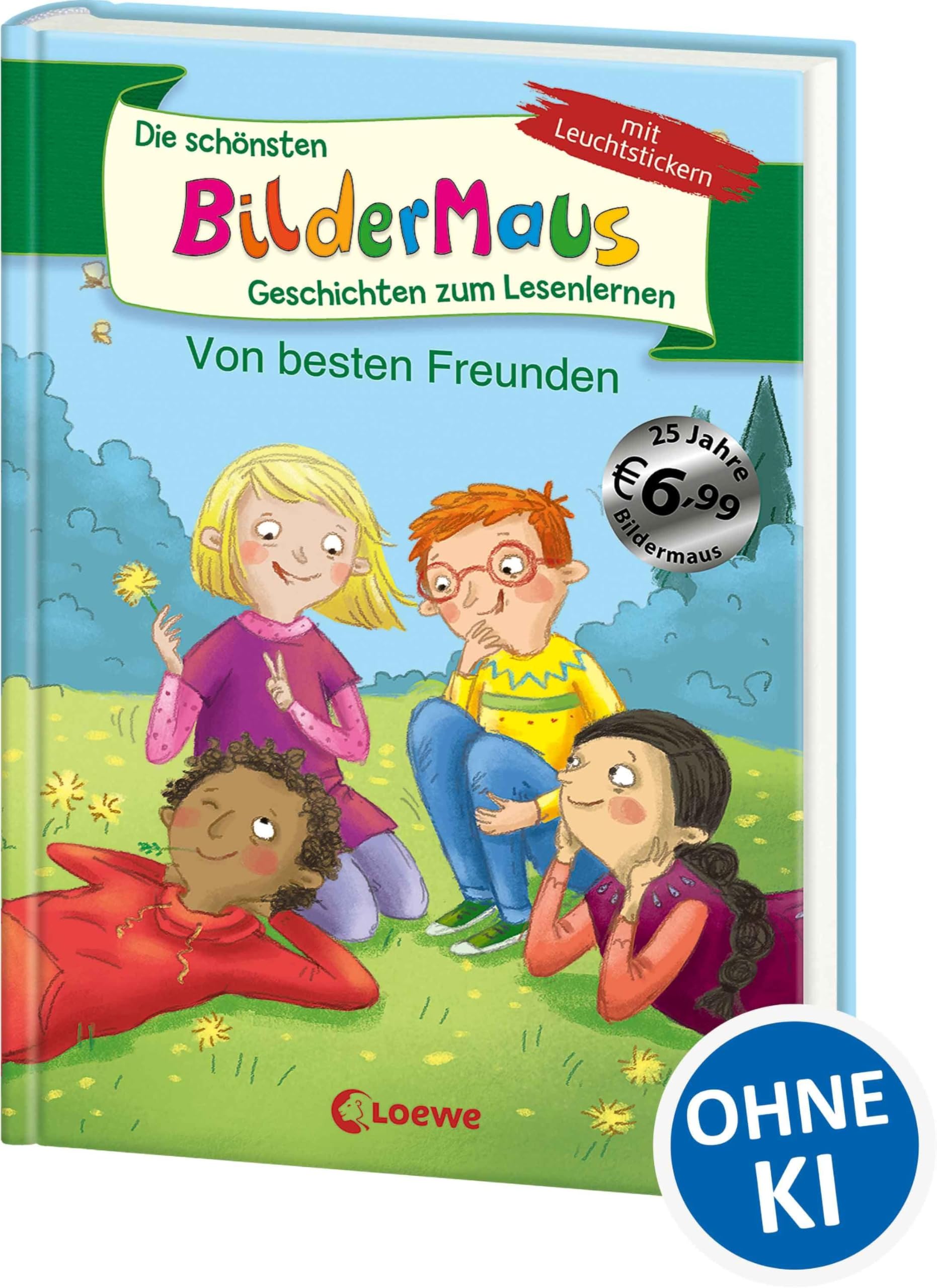 Die schönsten Bildermaus-Geschichten zum Lesenlernen von besten Freunden: Ideal für die Vorschule und Leseanfänger ab 5 Jahre - Mit Leuchtstickern