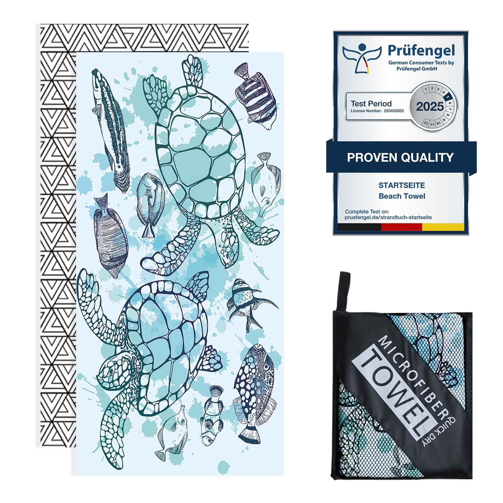 Startseite 200 x 90 cm Microfibre Towel, Large Size Quick Drying Microfibre Beach Towels for adults Sand-Free