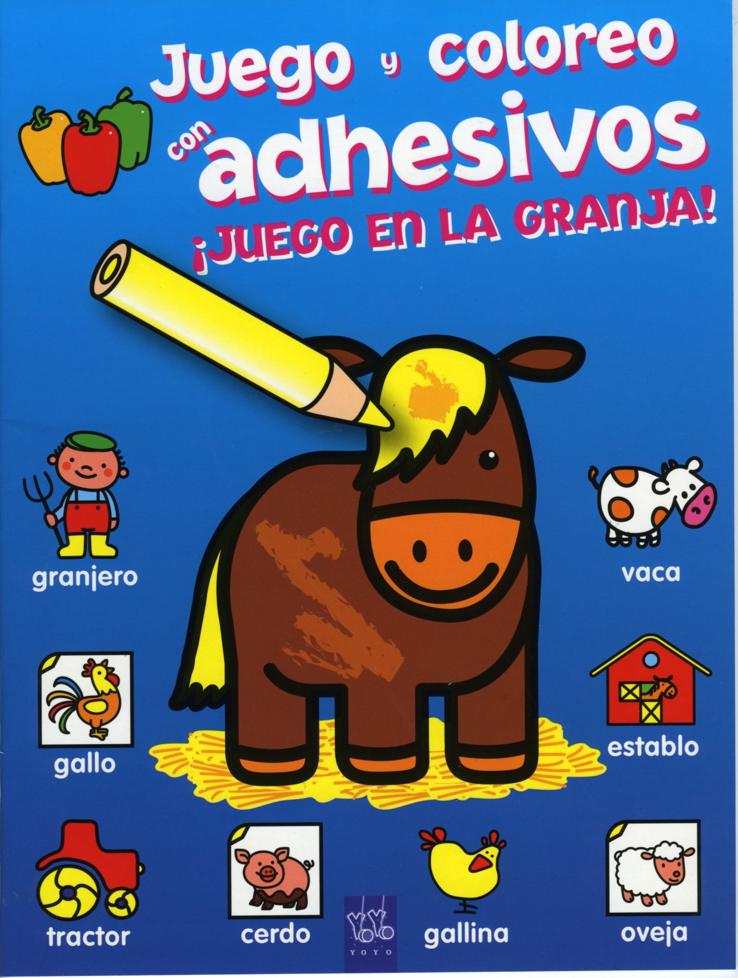 ¡Juego en la granja! (Juego y coloreo con adhesivos)
