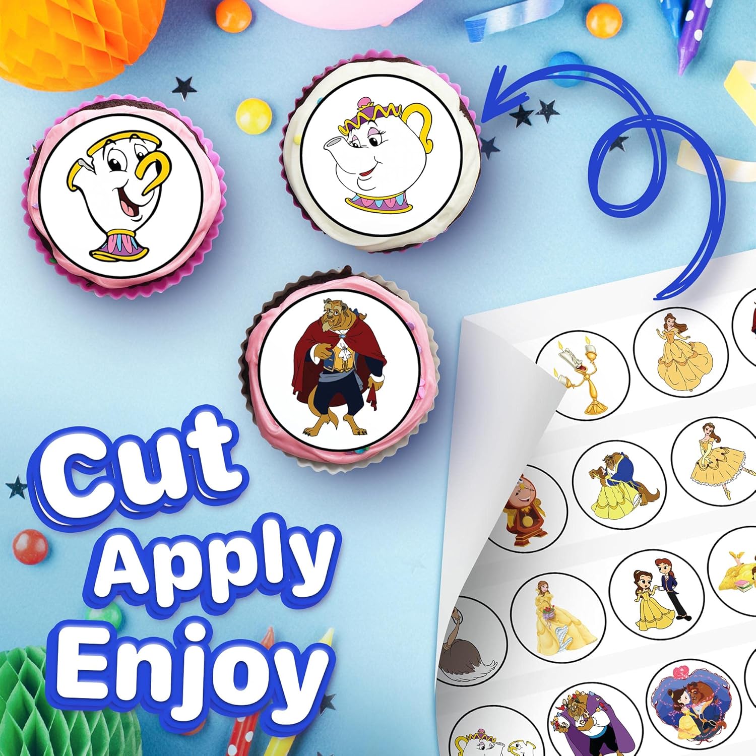 Beauty and the Beast Edible Cupcake Toppers - Set of Cameroon | Ubuy beauty-and-the-beast-edible-cupcake-toppers-set-of-cameroon-ubuy