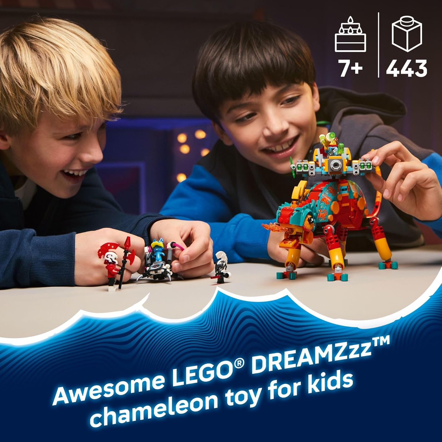 LEGO DREAMZzz Mateo’s Fire Chameleon Building Toy - Pretend Play Set for Kids, Ages 7+ - Storytelling Toy for Boys & Girls - 2 Construction Modes for Pretend Play - Gift Idea for Birthdays - 71492