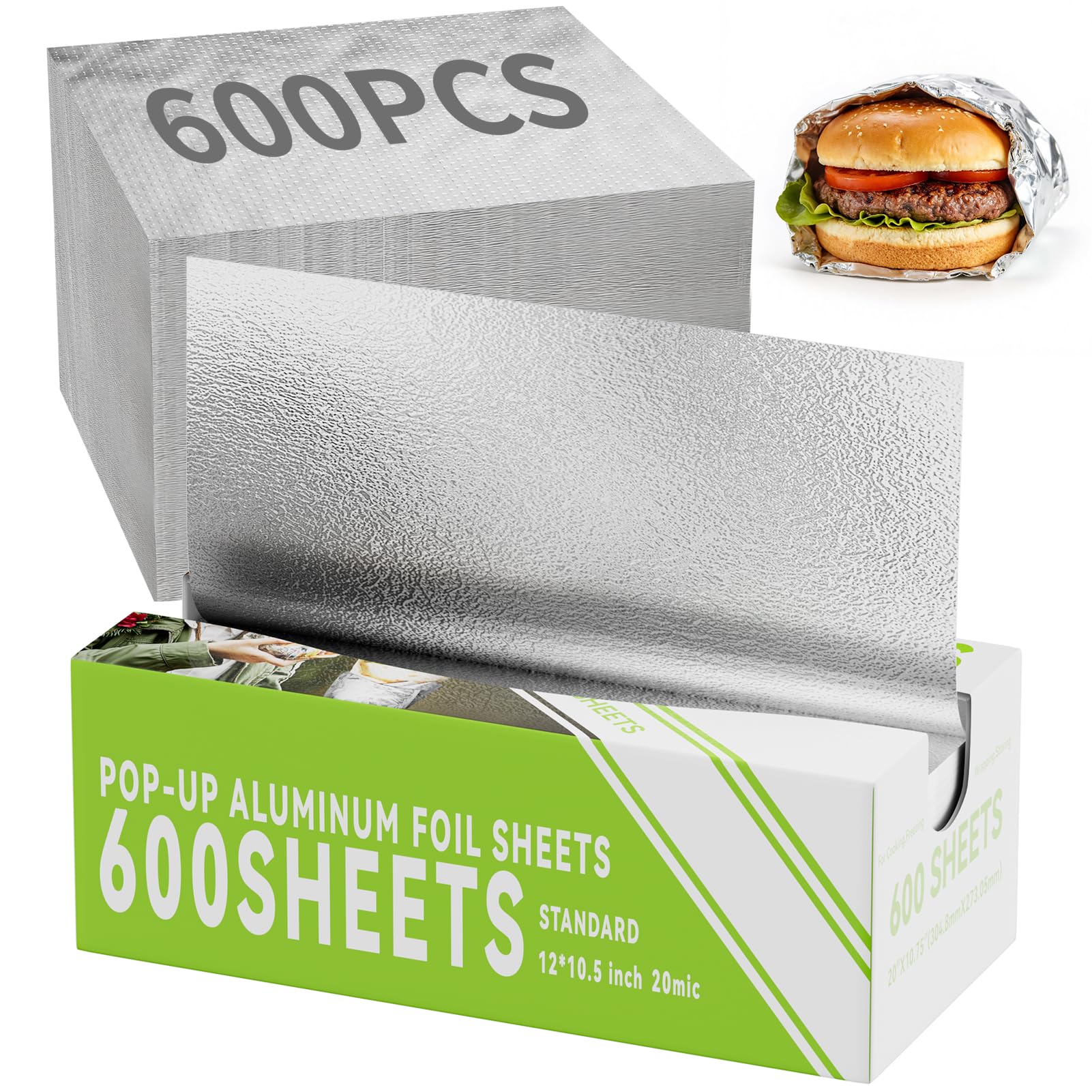 Amazon.com: 600 Count Pre-Cut Aluminum Foil Sheets, 12