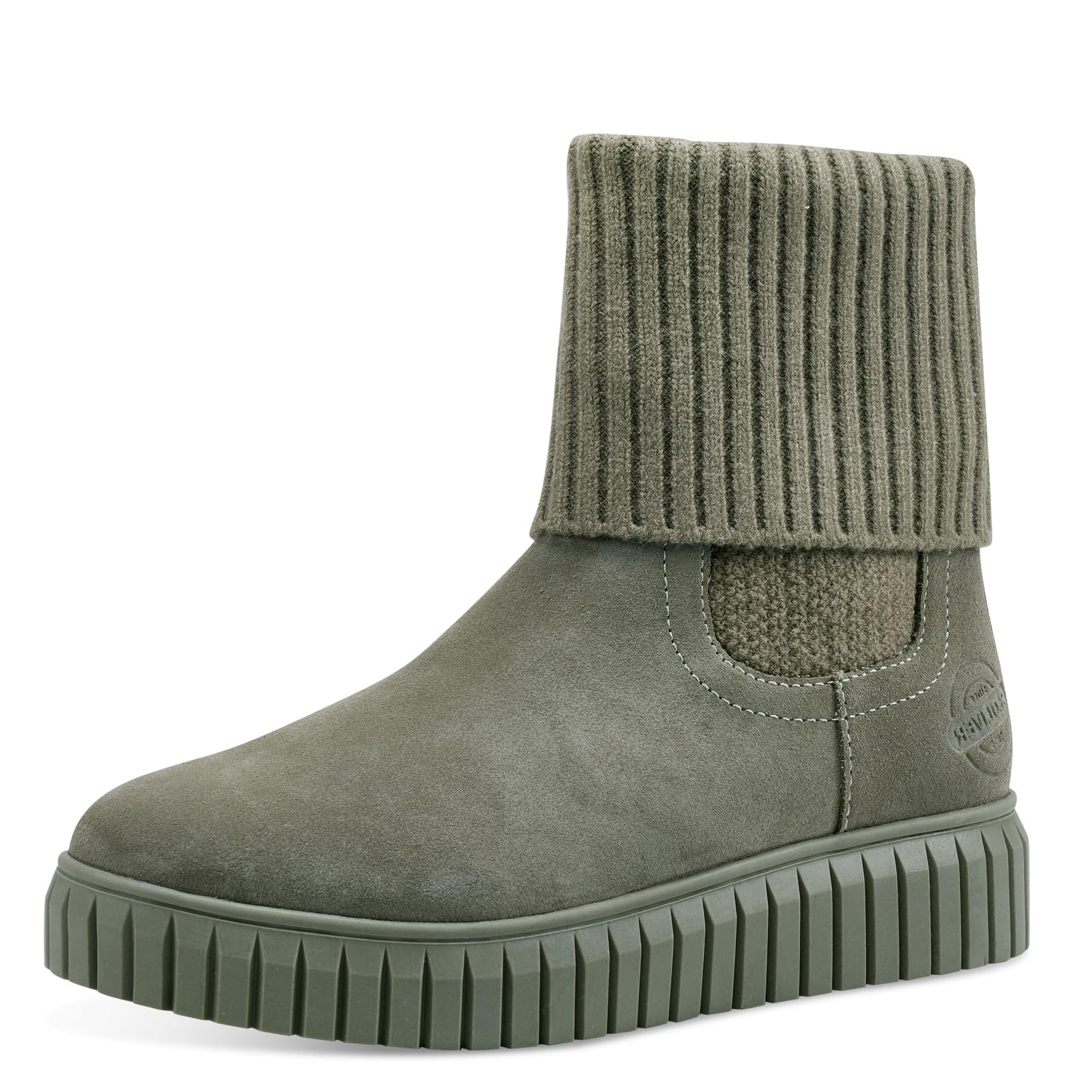 s.Oliver Women's Flat Boot 5-25433-43 Ankle, Sage, 4.5 UK