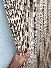 MadeInNature Door Curtain Natural Braided Cotton Rope for Indoor and Outdoor Use, Width 90 cm x Length 200 cm, Various Designs (Jute 54 Strands)