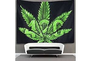 NiYoung Green Leaf Weedleaf Pot Leaf Wall Tapestry