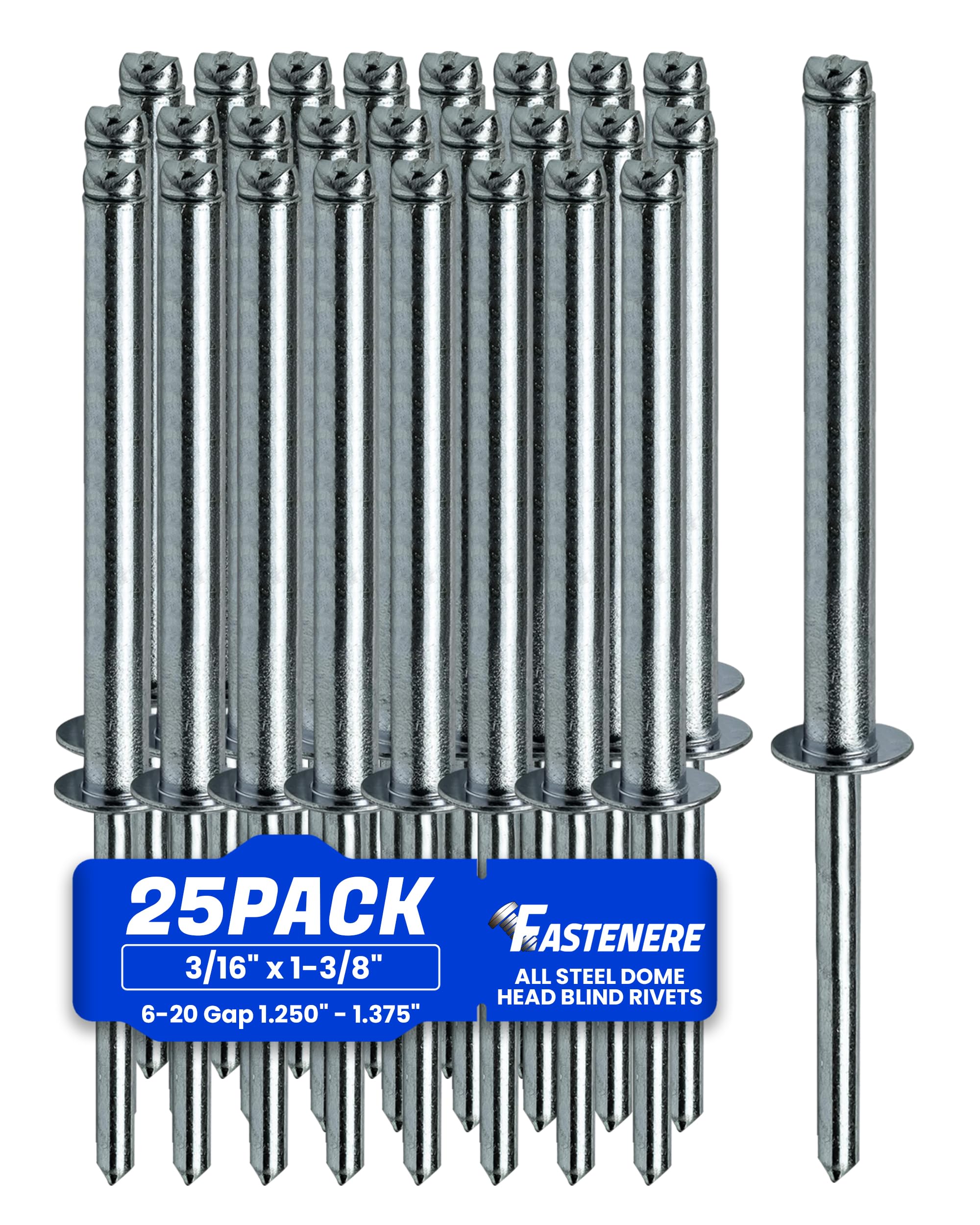 Aluminum Pop Rivets - 50pcs, Heavy Duty & Corrosion Resistant -14
