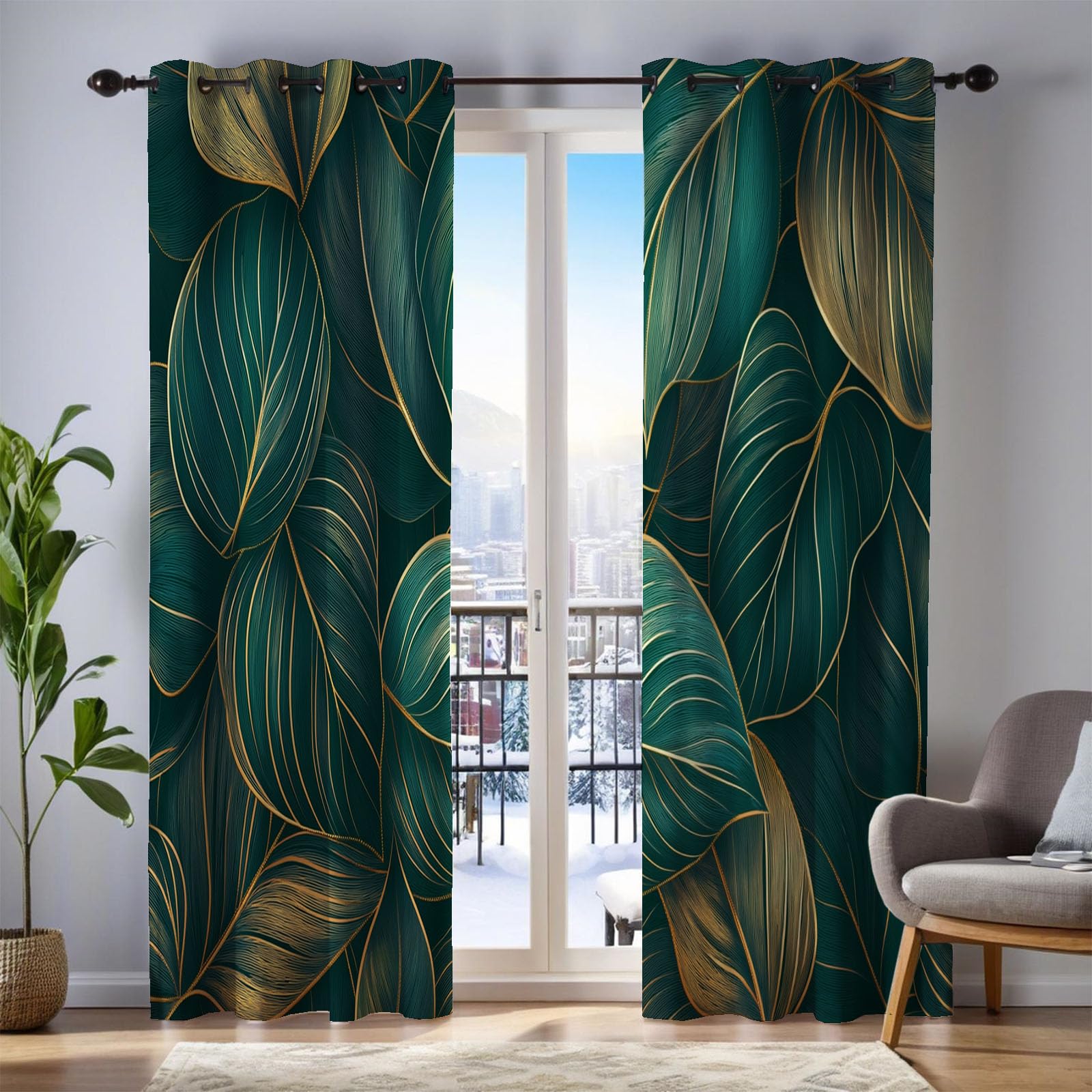 Rideaux de balcon occultants 140x175 cm pour une chambre d'enfant douce