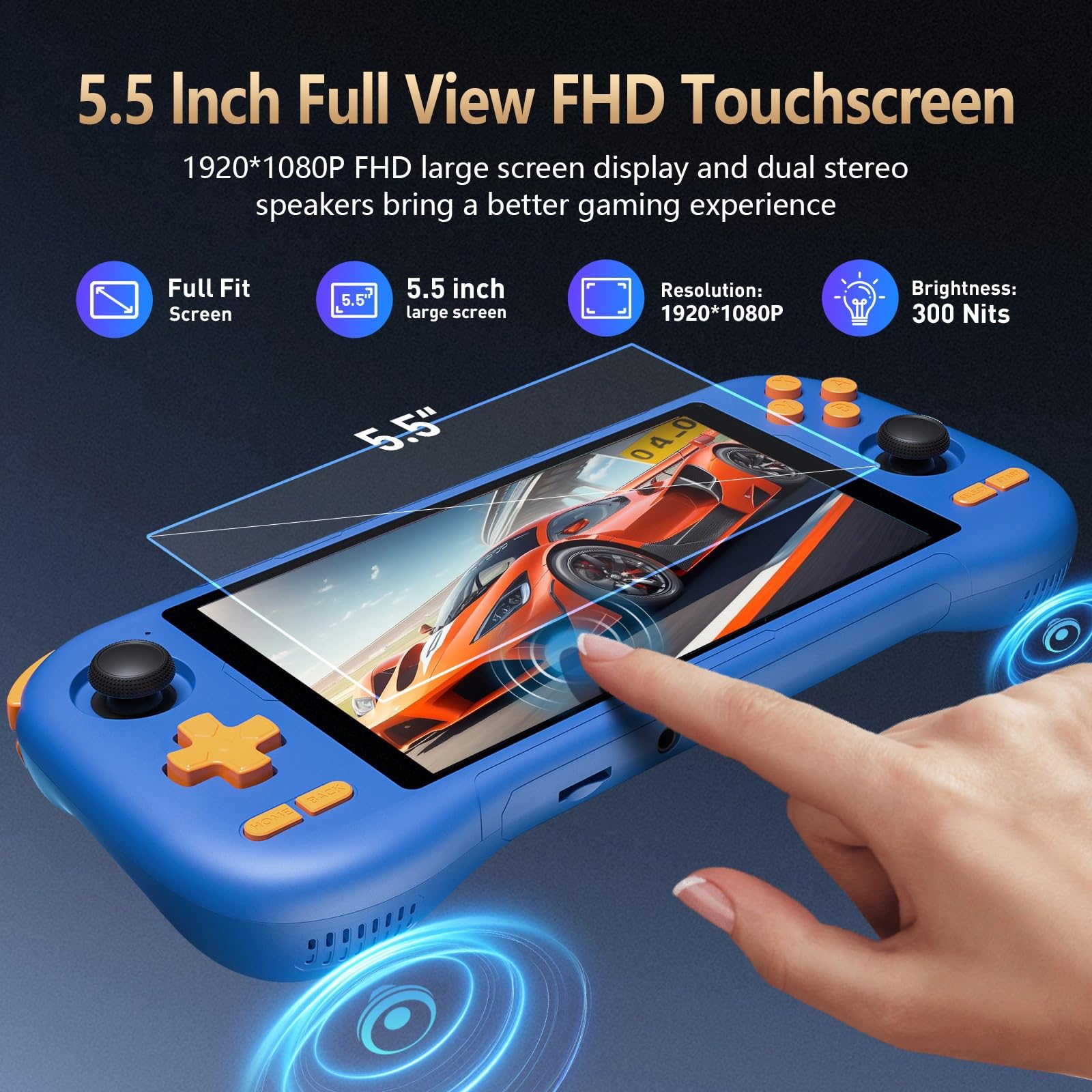 Nueva consola de juegos portátil K56 Android, ISP de código abierto, pantalla grande HD, Joystick Dual PSP Arcade, mando de juegos Retro N64