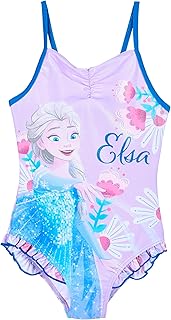 Disney Frozen Bañador para Niña, Bañador de Una Pieza, Natación Infantil Diseño Brillante, Tallas 4 a 8 Años