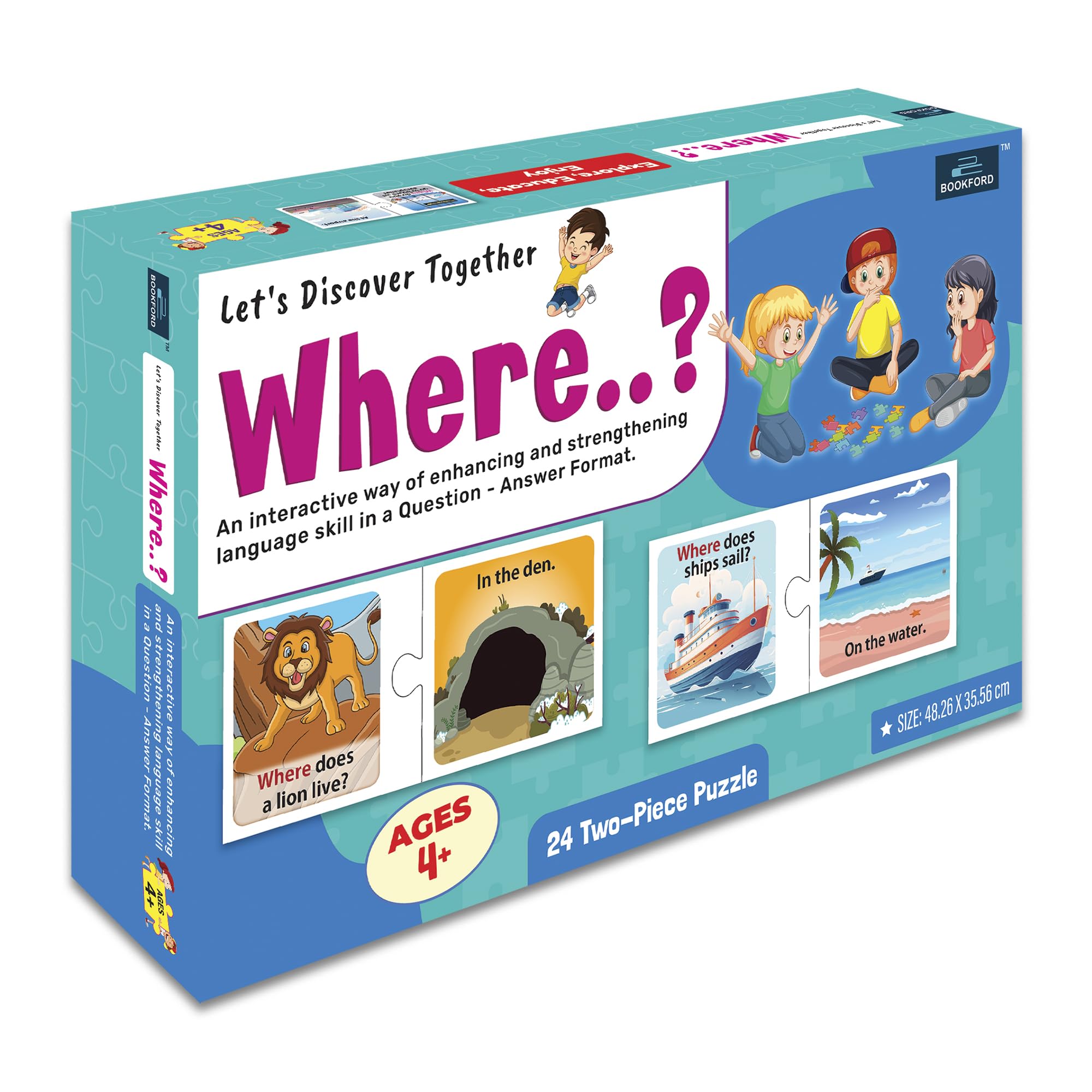 BOOKFORD Lets Discover Together Where Jigsaw Puzzle for Kids (B0CR477MWW) Amazon Price History, Amazon Price Tracker