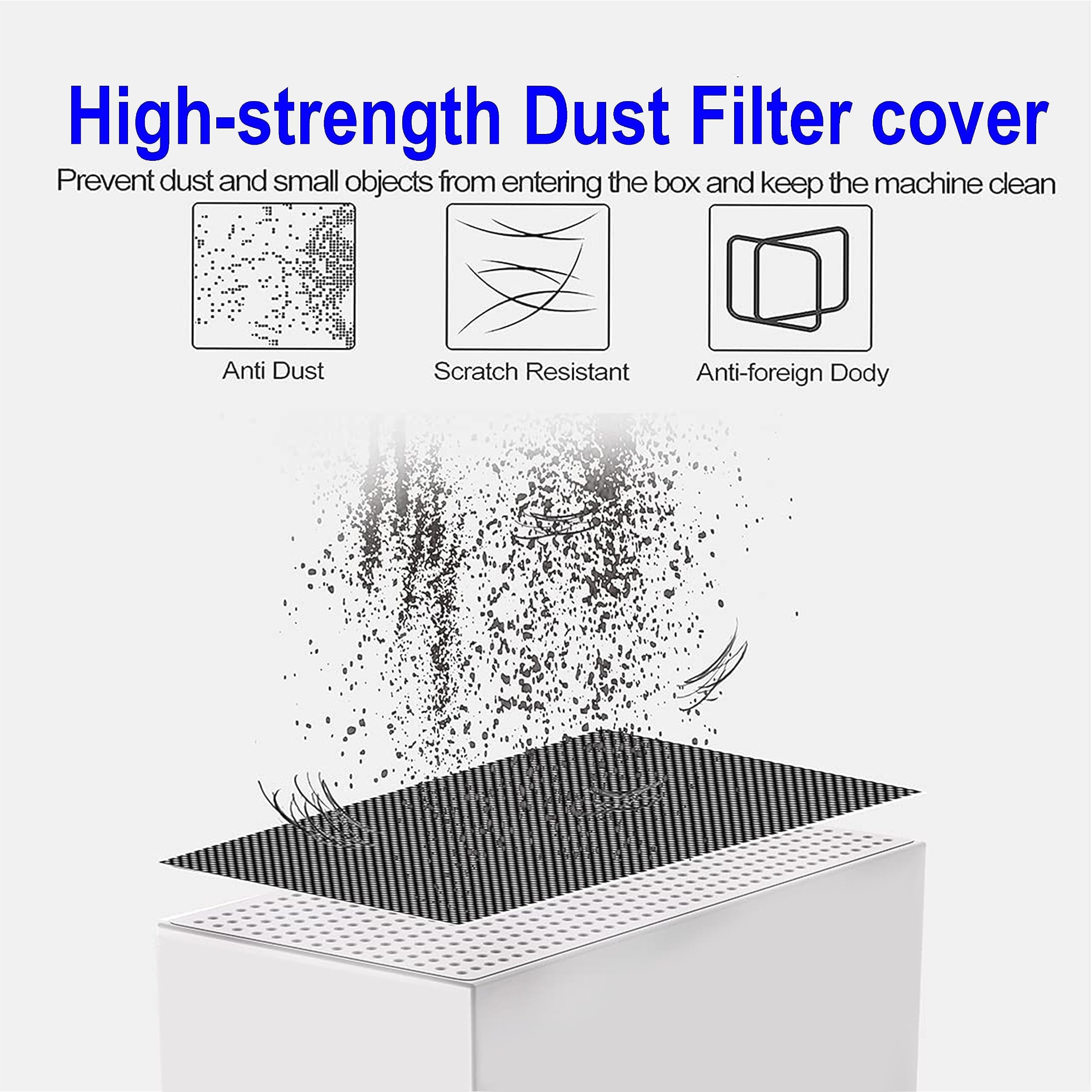 [Paquete de 2] 47.244 x 11.811 in, funda de PC DIY, filtro de malla antipolvo para carcasa de computadora, cubierta de filtro de polvo de ventilación, funda de PVC, cubierta de filtro a prueba de 3