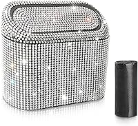 Vista 18 de Accmor - Paquete de 2 mini botes de basura con tapa para automóvil, organizador pequeño de basura con bolsa de basura, para colgar, a prueba