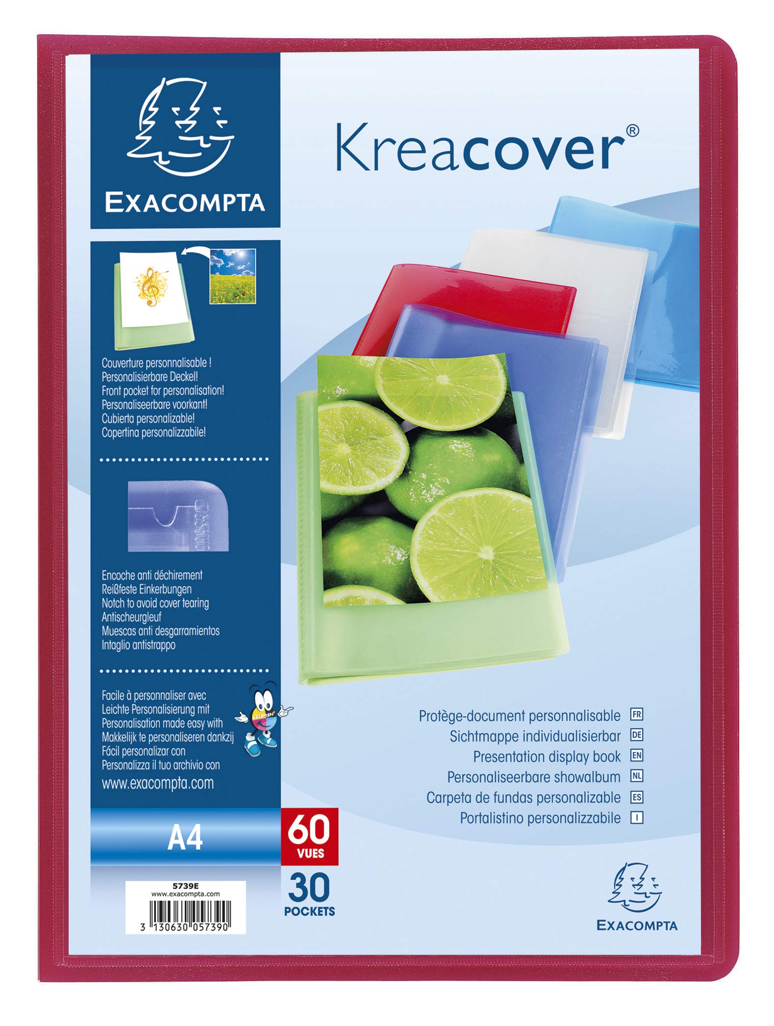 Porte Vues Prolypropylene Semi Rigide Krea Cover Chromaline 60 Vues - A4