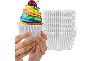 100pcs EXTRA LARGE White Muffin Liners