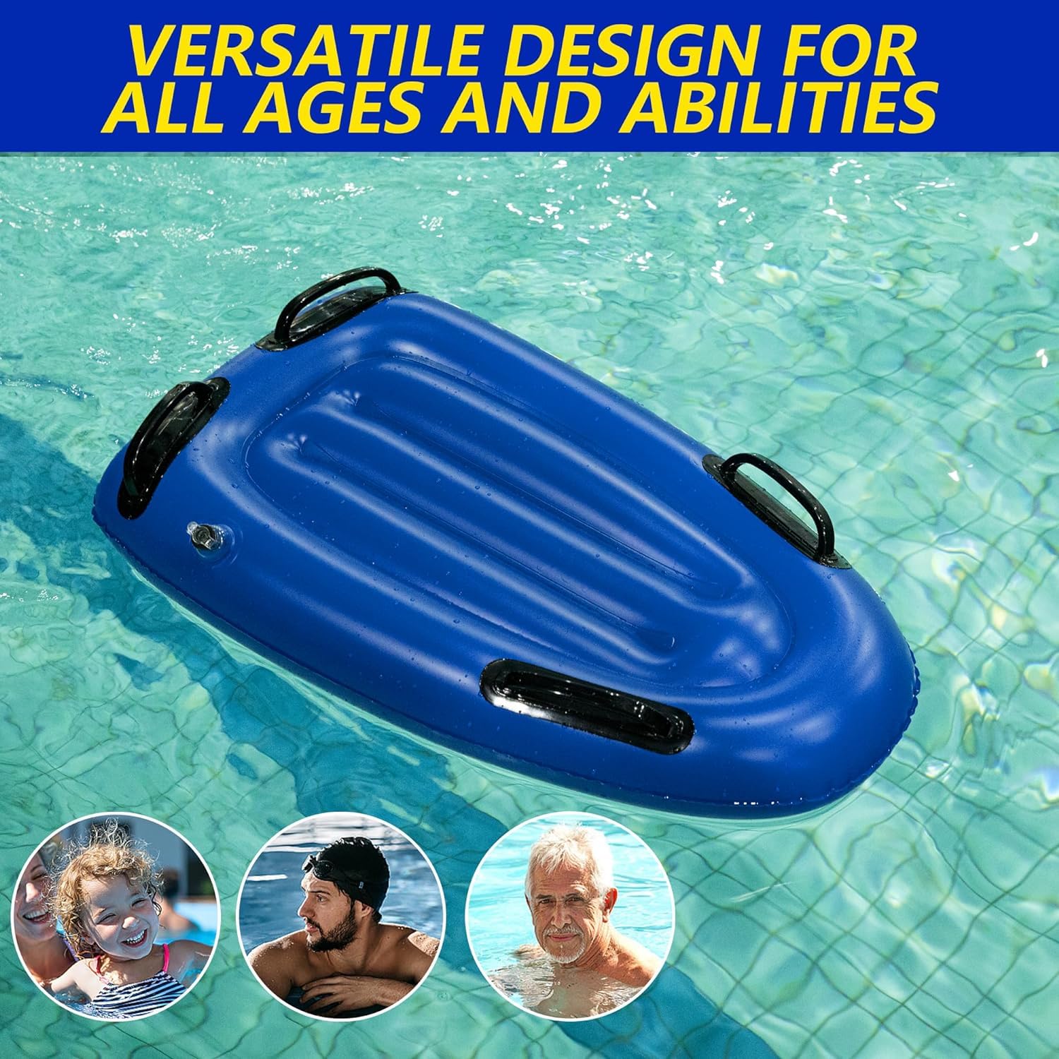 Erwachsene Schwimmbrett - Aufblasbares Bodyboard -Schwimmende Trainingshilfe Kickboard- Schwimmhilfen Schwimmboard Für Schwimmübungen