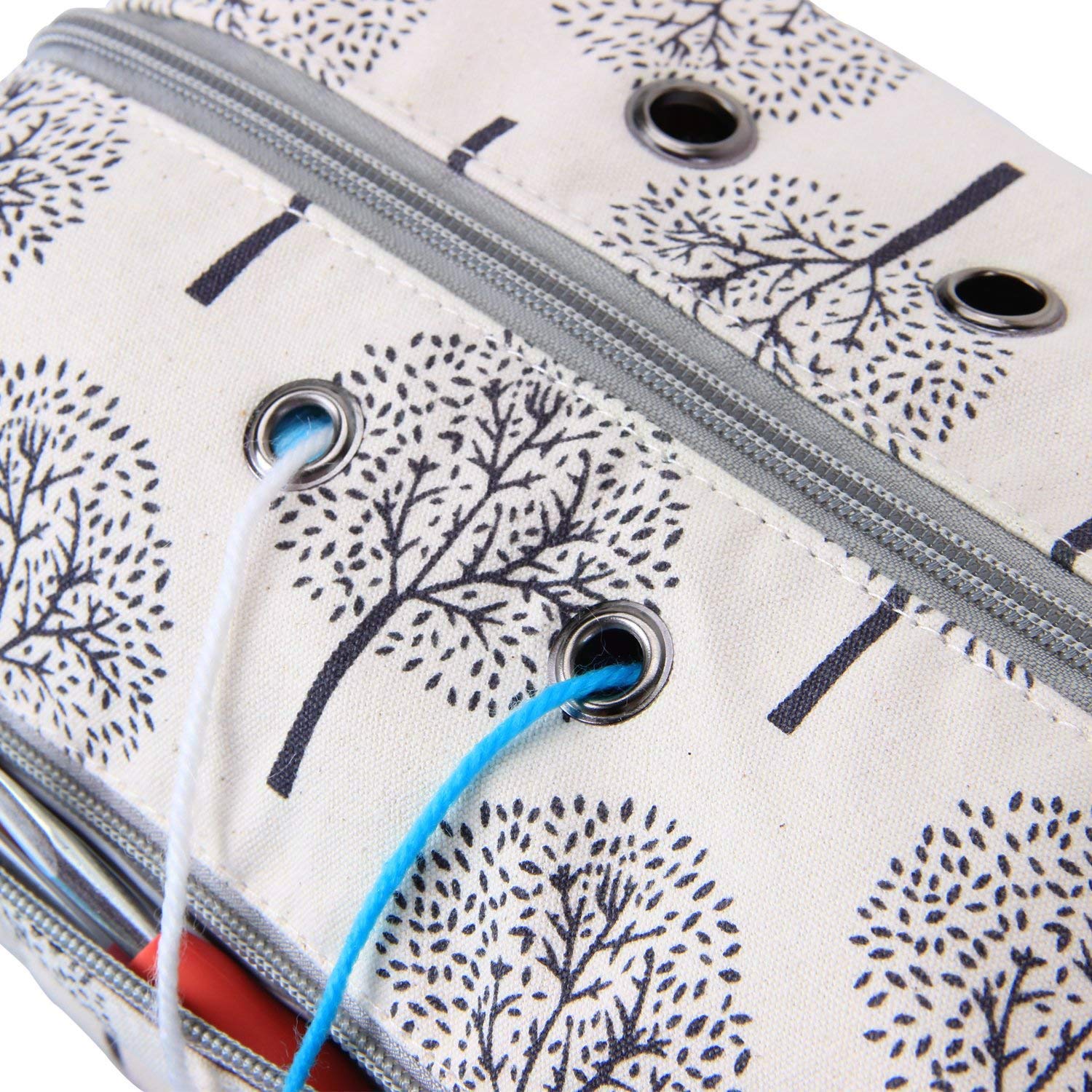 Luxja Yarn Storage Bag, Crochet Bag, Portable Knitting Bag for Yarn skeins Crochet Hooks - Image 4