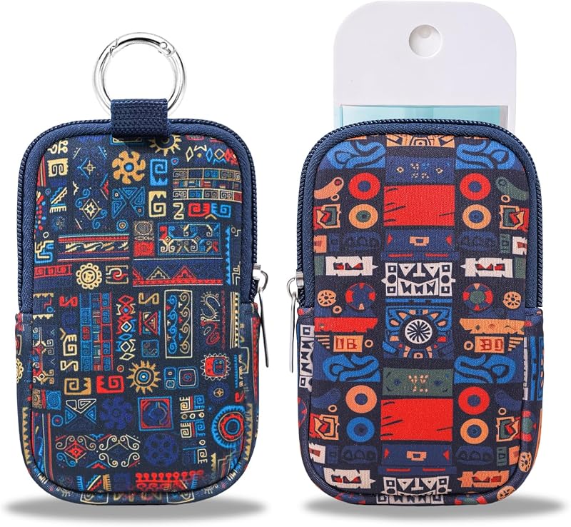 COOKOOKY Pacote com 2 necessaires mini com zíper e mosquetão, compatíveis com Touchland