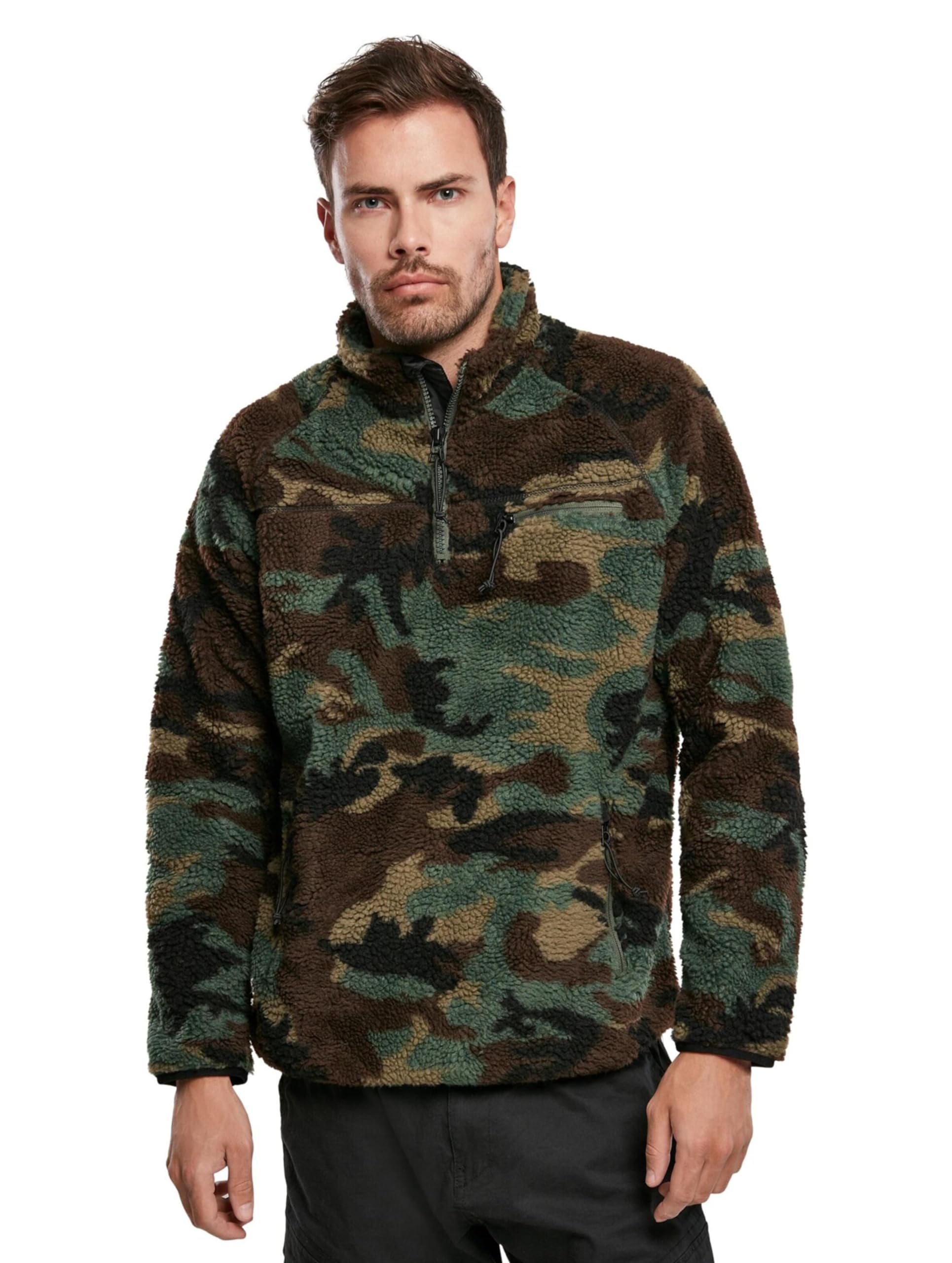 Brandit Teddyfleece Troyer, color: woodland, size: M