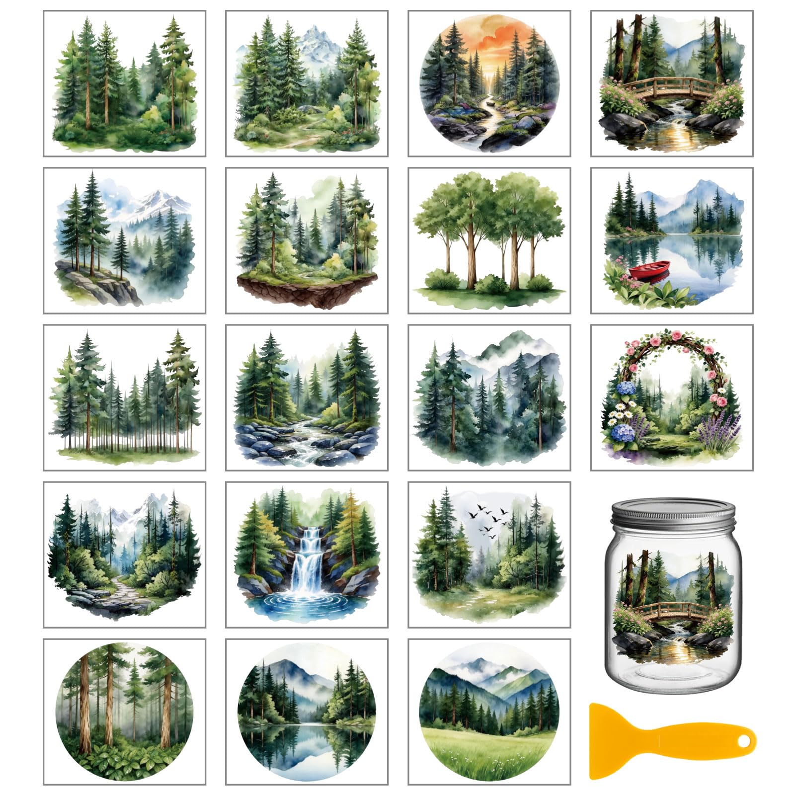 Calcomanías de árboles para tazas que solucionan la decoración de cerámica sin agua