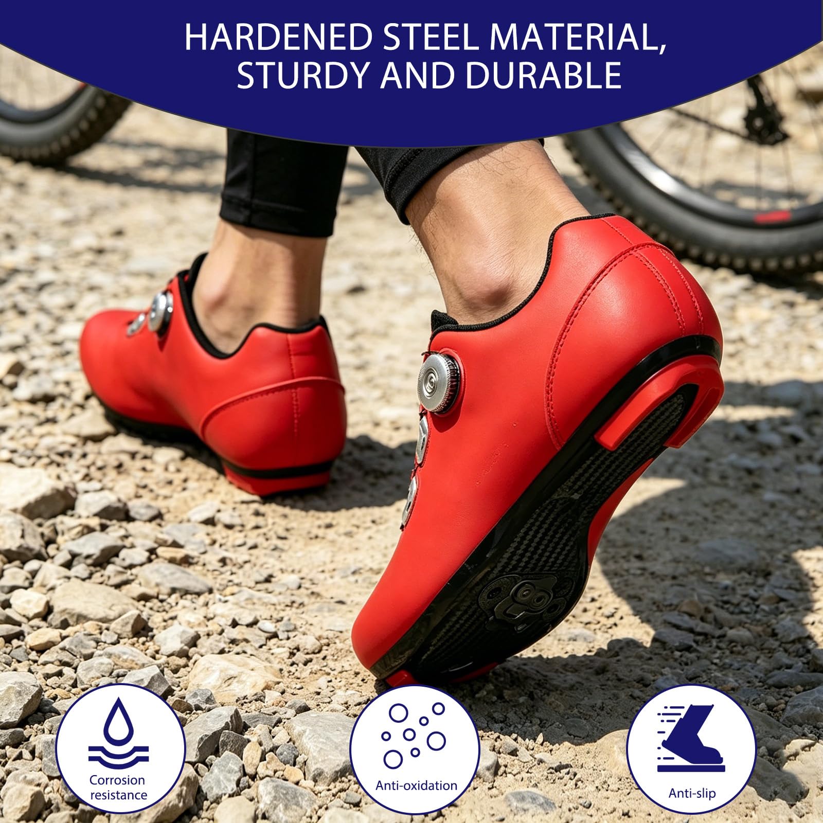 Hochwertige SPD Cleats Für Radschuhe, SPD-Cleats Mit Rutschfesten Cleat Für Shimano SPD 2-Loch-Pedale, Mit SPD Cleats Unterlegscheibe Geeignet Für Mountainbikes Und Indoor-Radfahren
