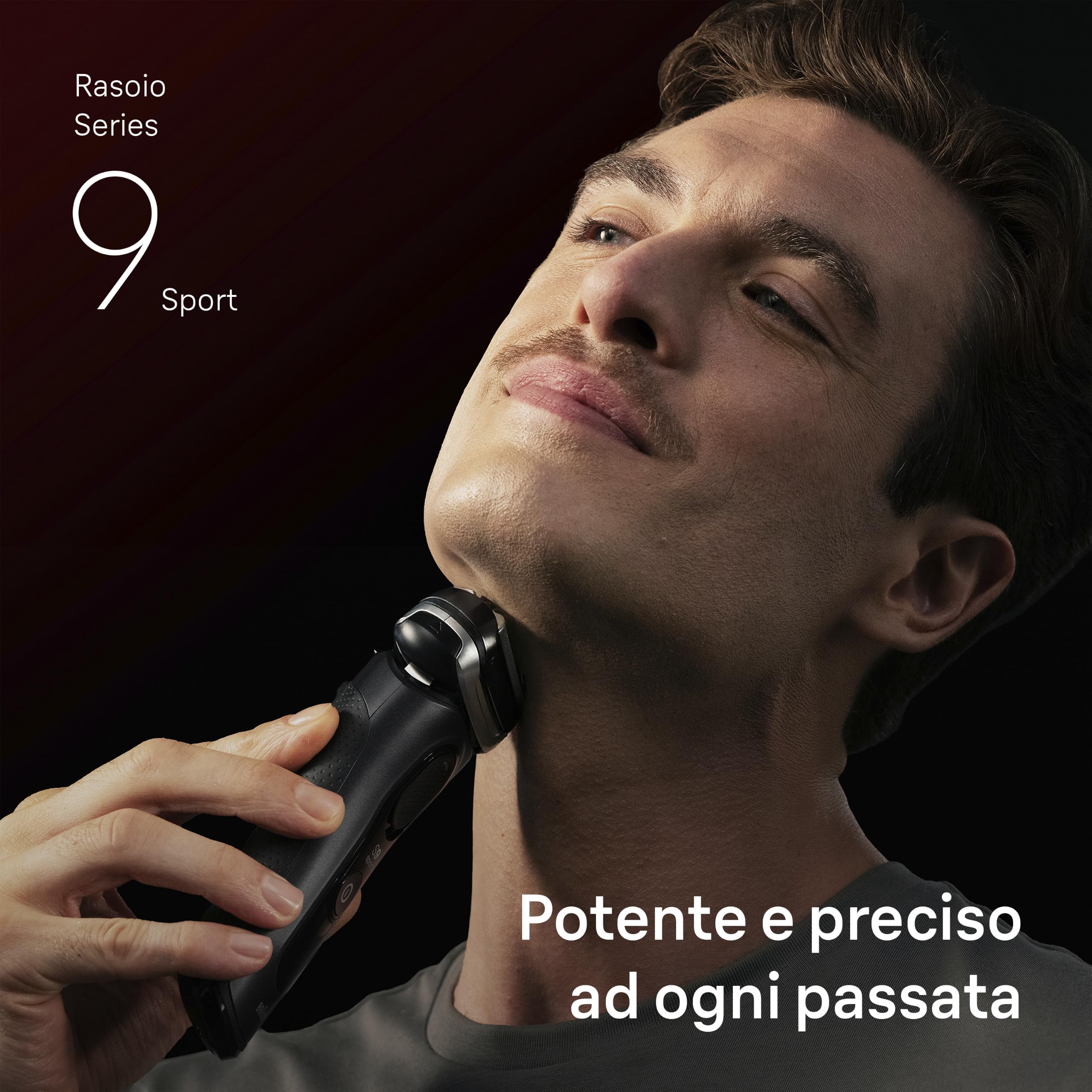 Braun Serie 9 Sport Rasoio Elettrico Barba, Custodia,Smartcare 9150cce Nero | Regolabarba Uomo Impermeabile, Ricaricabile, Testina 4+1 e Rifinitore, Stazione SmartCare, per Qualsiasi Densità di Barba