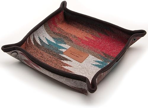 Ruth&Boaz Bandeja de valet de tela de lana Bandeja EDC Bandeja de lana de plataforma de colocación adecuada para viajes de 8 x 8 pulgadas