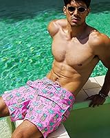 Vista 2 de maamgic - Traje de baño para hombre, shorts para nadar de secado rápido con forro de malla, diseño divertido