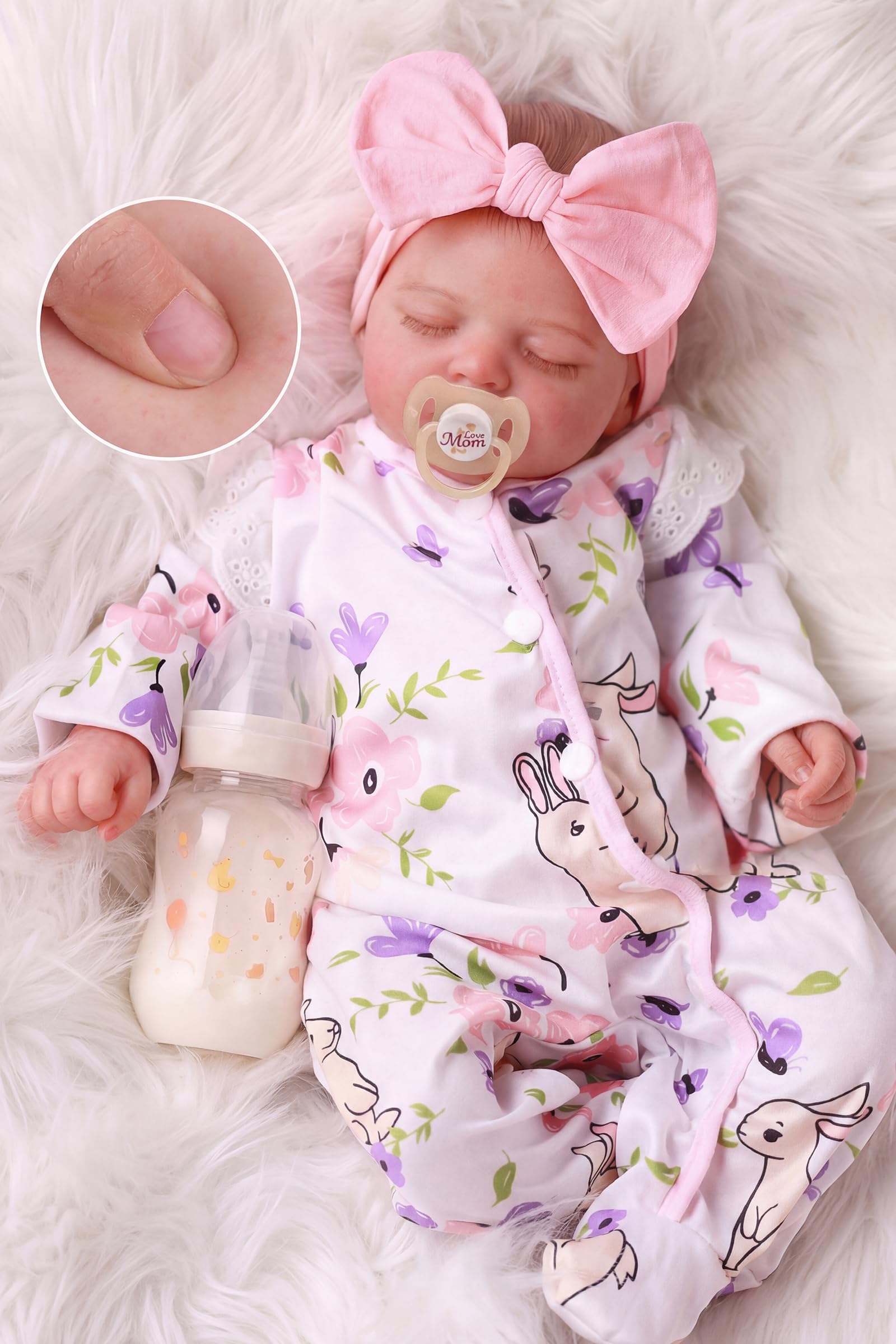 BABESIDE 20 Inch Reborn Baby Dolls Girl Realistic Newborn