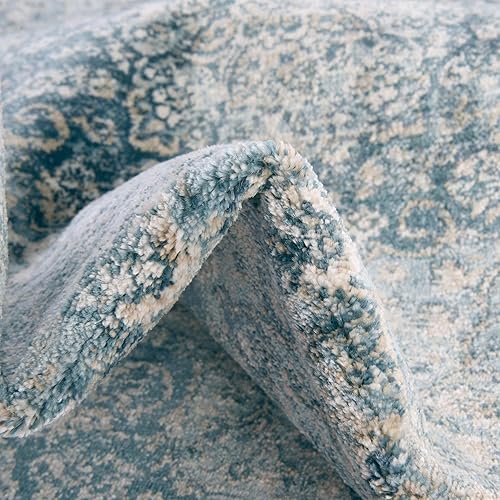 Miniatura 7 de Unique Loom Newport Collection - Alfombra de área olmos (ovalada 4' 0" x 5' 11", azul marinoazul claro)