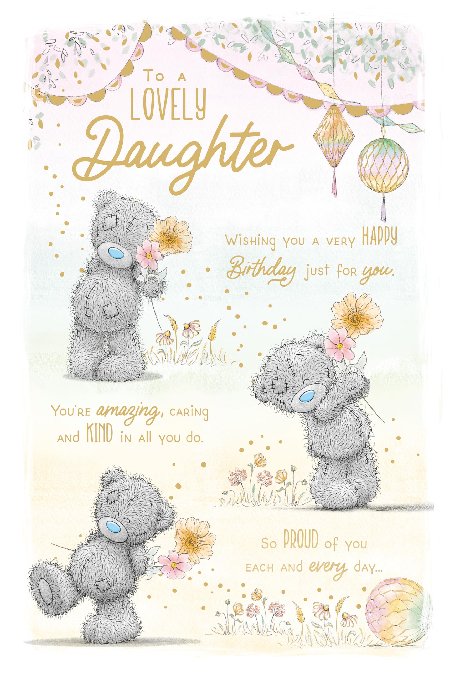 Me to You Tatty Teddy Cute Birthday Card To A Lovely Daughter - Official Collection