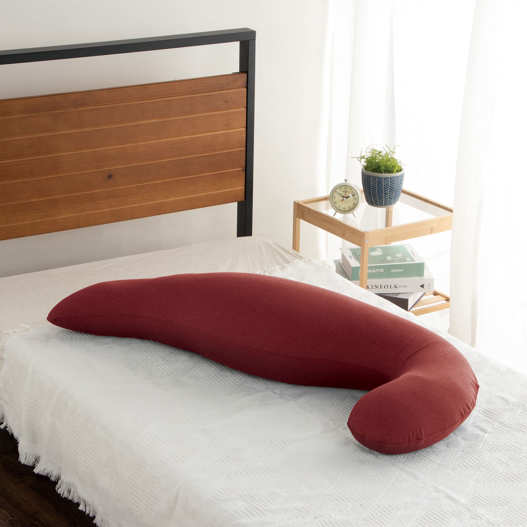 Amazon｜MOGU(モグ) 抱き枕 レッド 50cm×115cm×20cm プレミアム