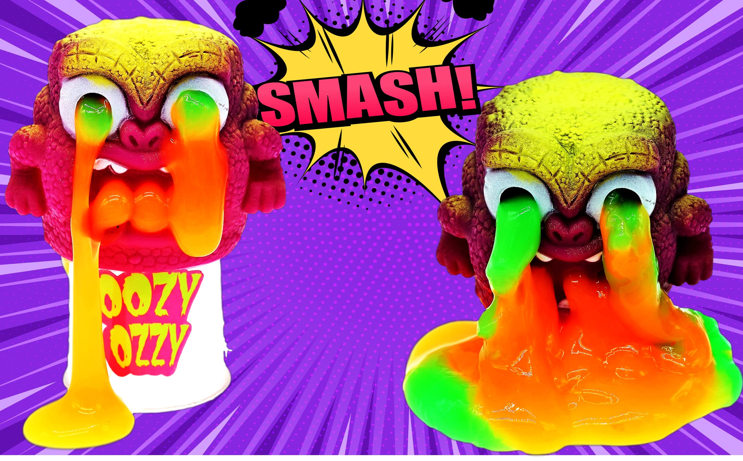 JA-RU Silly Monster Ooze Head Slime Puking Toys (4 Assorted