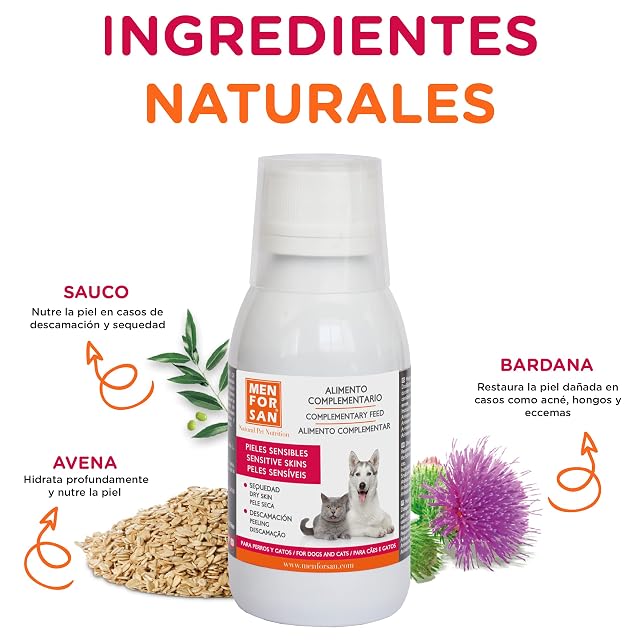 Foto 5 de 7 de MENFORSAN Alimento complementario líquido para perros y gatos con pieles sensibles