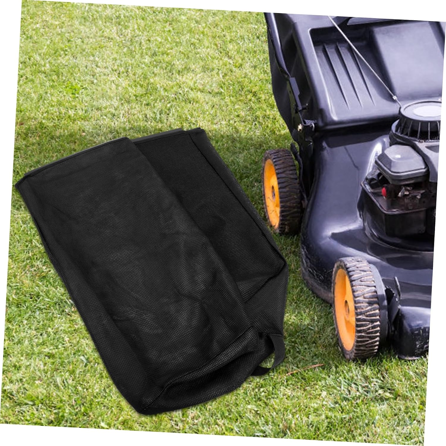 HRJ216 Mower Grass Catcher Bag Collection Storage Bag Large Reusable Nylon Lawn Reinforced Handles for Efficient Grass and Leaf Disposal