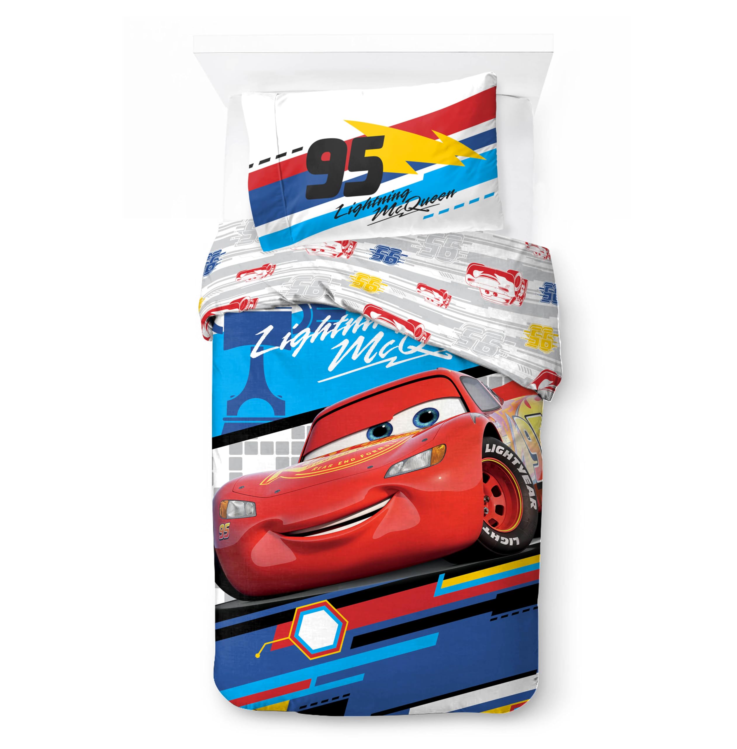 Character World Multi Disney Cars Champ Single Panel Duvet Set