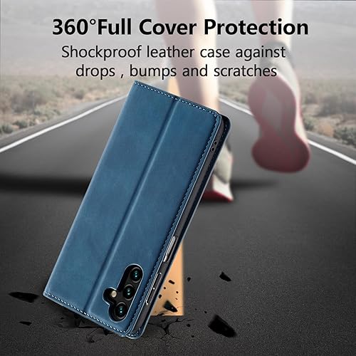 Miniatura 5 de EYZUTAK Funda de cuero PU premium con tapa para Samsung Galaxy A54 5G, cierre magnético, funda protectora con función atril, ranura para tarjeta en