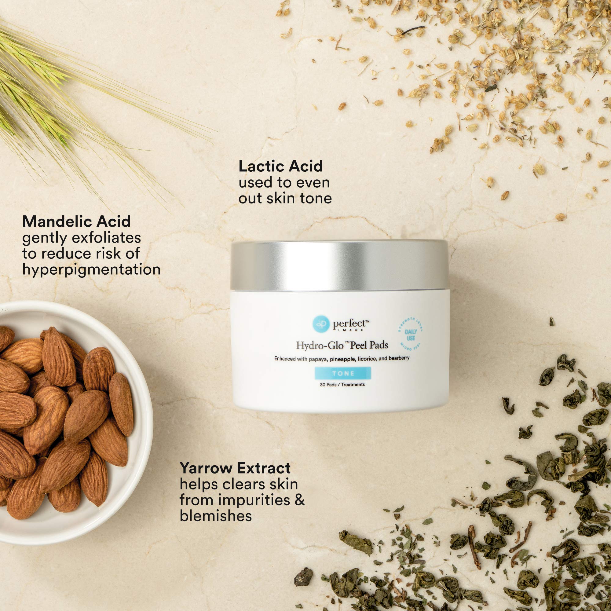 HydroGlo 10 Daily Use Peel Pads Enhanced with Lactic Acid, Mandelic