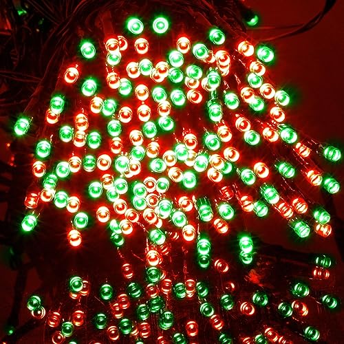 Miniatura 4 de LJLNION 1000 luces LED de Navidad, extralarga de 328 pies de alambre verde de Navidad para enchufar al aire libre, control remoto y 8 modos de
