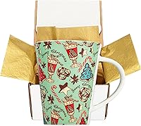 Vista 11 de K-Kraft Dog Paws - Taza de café de cerámica navideña de 12 onzas en caja de regalo