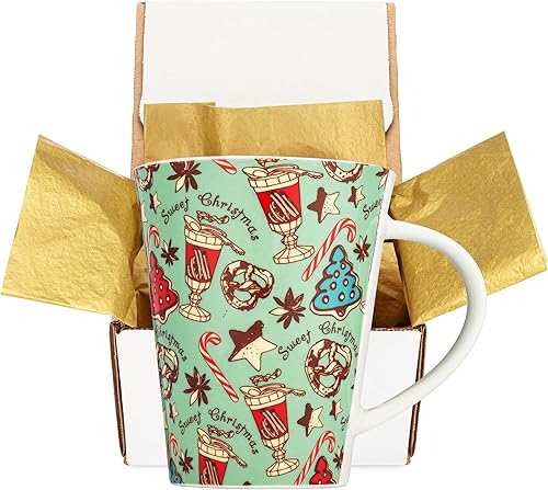 Miniatura 11 de K-Kraft Dog Paws - Taza de café de cerámica navideña de 12 onzas en caja de regalo