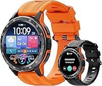 Vista 1 de VIRAN Relojes inteligentes militares para hombres, reloj inteligente resistente al agua 5 ATM con llamada Bluetooth