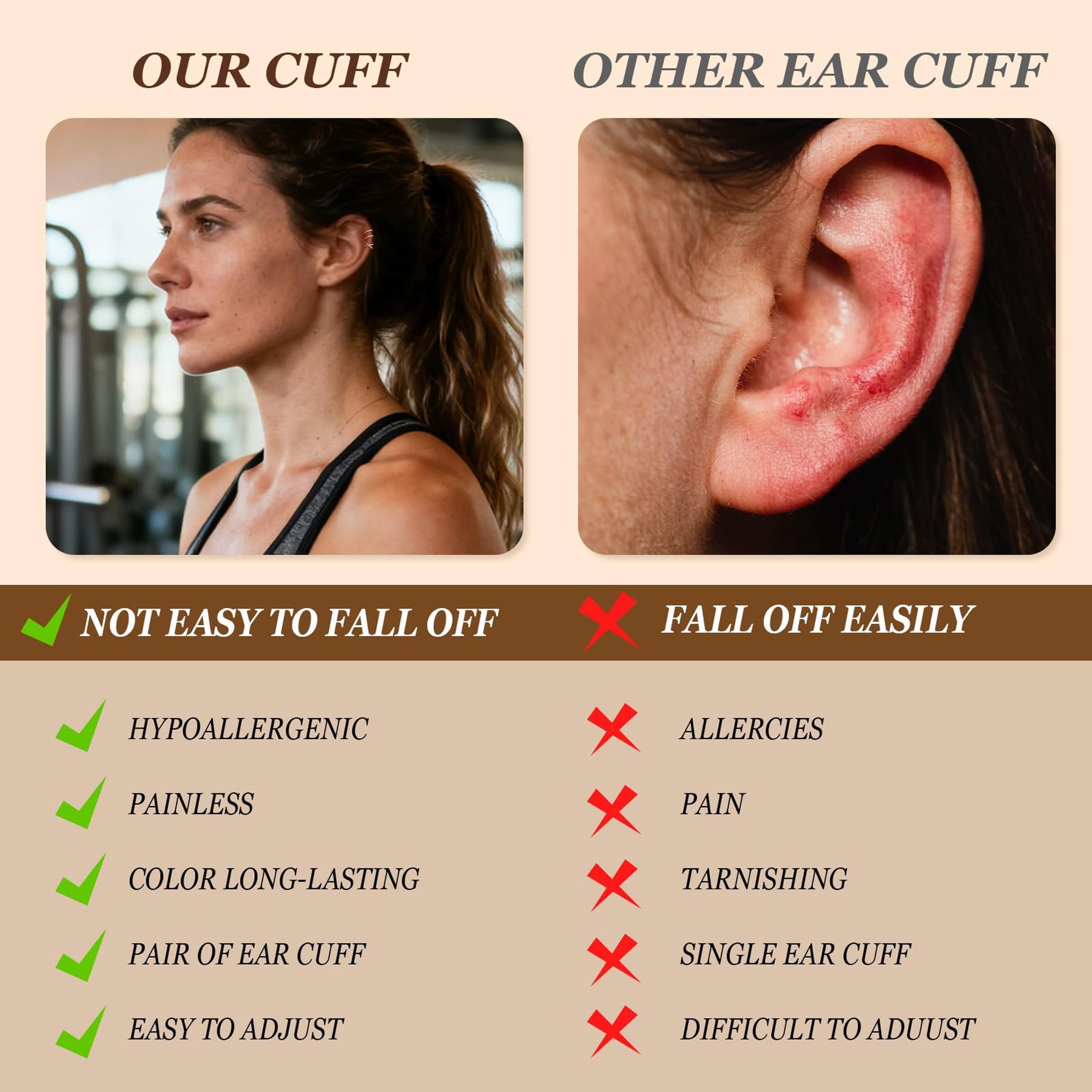 Ear Cuffs Non Piercing Ear Cuff Earrings for Women Trendy Clip on Cartilage Earring Stacks Non Pierced Fake Earrings Jewelry Birthday Christmas Gifts Stocking Stuffers