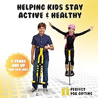 Vista 6 de New Bounce Pogo Stick para niños – Pogo Sticks para edades de 9 años en adelante, 80 a 160 libras – Edición Pro Sport, calidad, fácil agarre