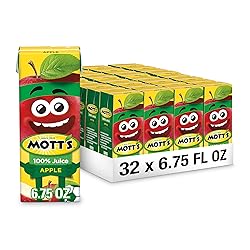 Mott's 100% Original Apple Juice, 6.75 Fl Oz Boxes, 32 Count (4 Packs Of 8), 2 Servings Of Fruit, 100% Fruit Juice, Gluten-free, Caffeine-free, Kosher, Contains No Artificial Colors Or Sweeteners